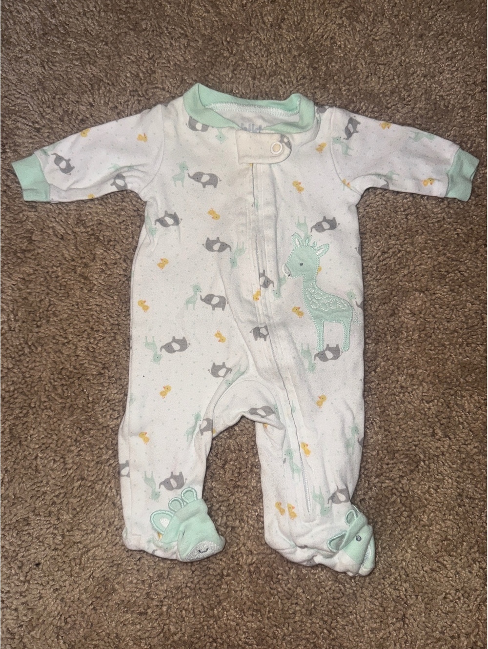 Child of Mine by Carter's Preemie Baby Footed Sleeper Pajamas
